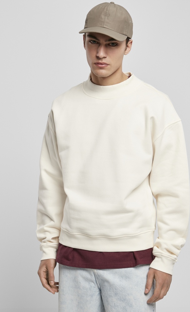 Urban Classics Sweatshirt Mock Neck Crew Weißsand - Herren / Unisex