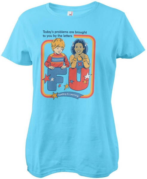 Steven Rhodes Todays Problems Girly Tee Damen T-Shirt Skyblue
