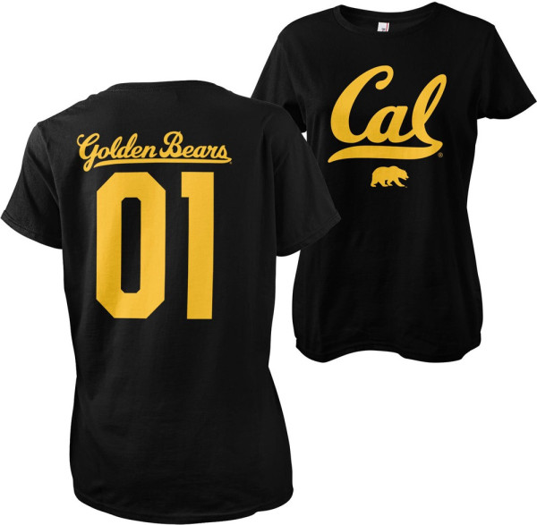 Berkeley University of California Golden Bears 01 Girly Tee Damen T-Shirt Black
