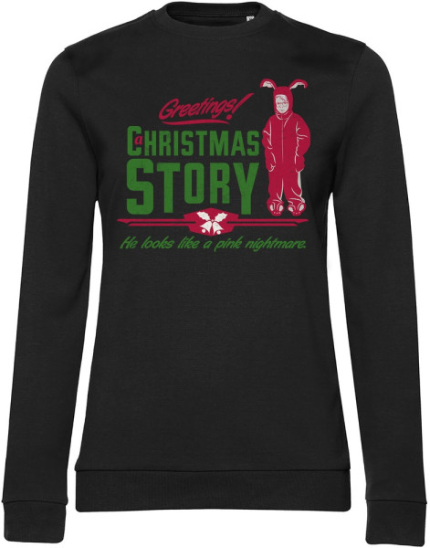 A Christmas Story Damen Sweatshirt Pink Nightmare Girly Sweatshirt WB-53-ACS002-H72-14