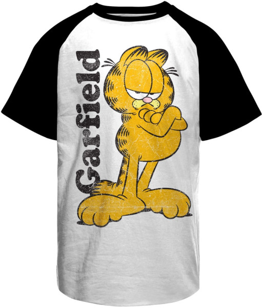Garfield Baseball Tee White-Black