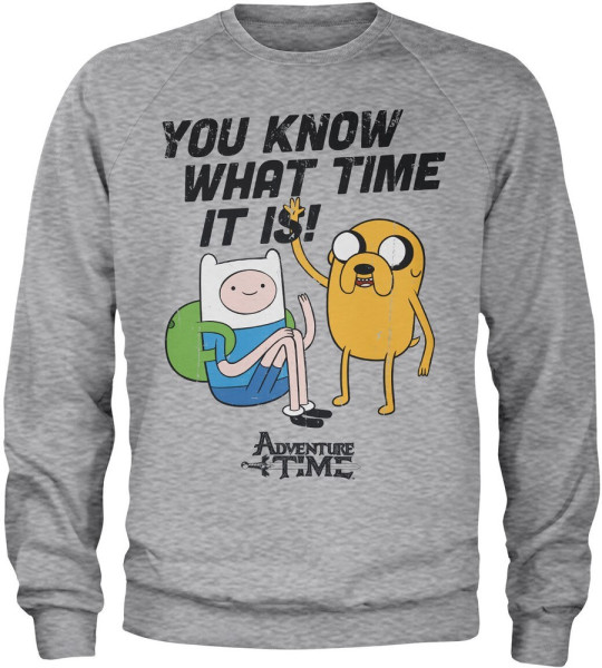 It'S Adventure Time Sweatshirt Heathergrey