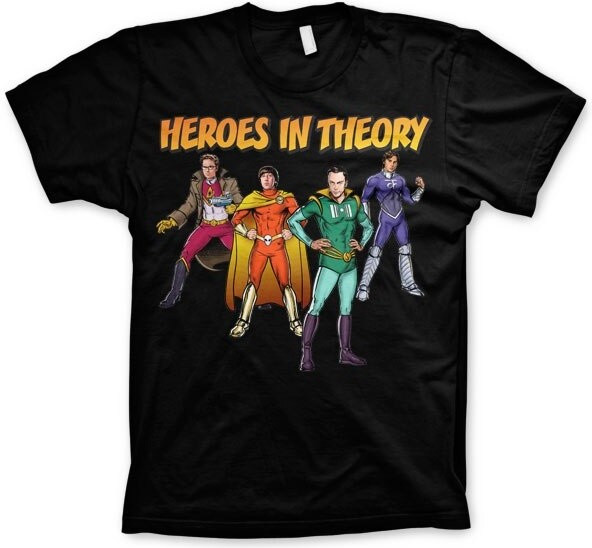 The Big Bang Theory TBBT Heroes In Theory T-Shirt Black