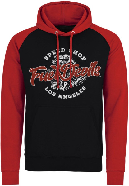 Fuel Devils Speed Shop Baseball Hoodie Black-Red