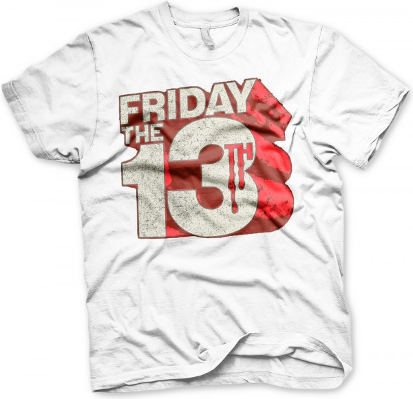 Friday The 13th Block Logo T-Shirt White