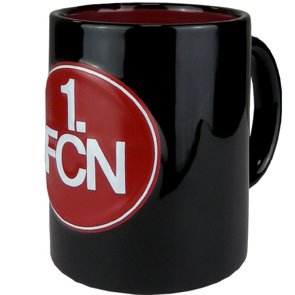 1. FC Nürnberg Tasse Relief Fussball Schwarz/Rot