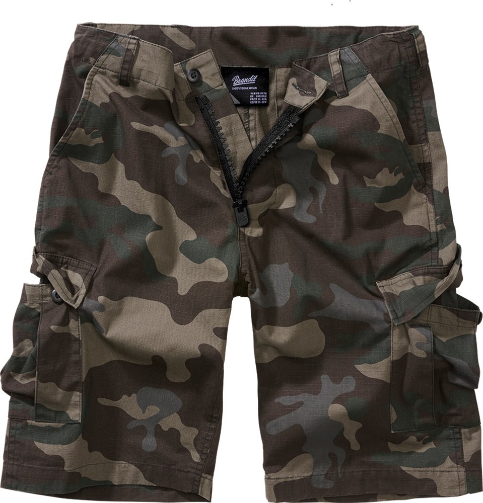 Brandit Kinder Hose Kids BDU Ripstop Shorts Darkcamo - Herren / Unisex