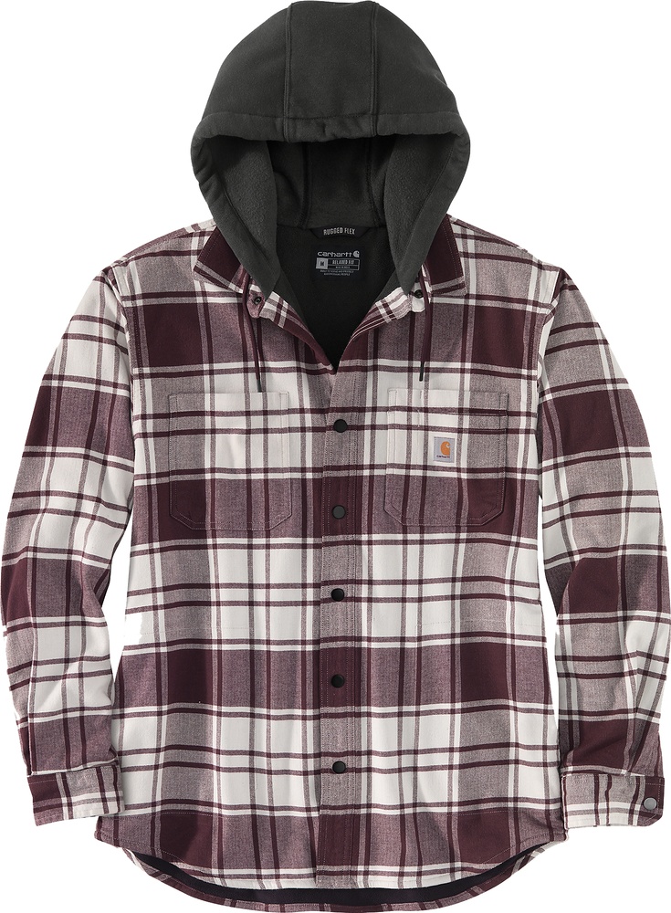 Carhartt Jacke Flannel Fleece Lined Hooded Shirt Jac Malt - Herren / Unisex