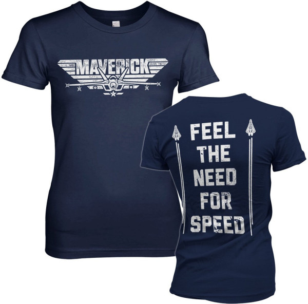 Top Gun Maverick Need For Speed Girly Tee Damen T-Shirt Navy