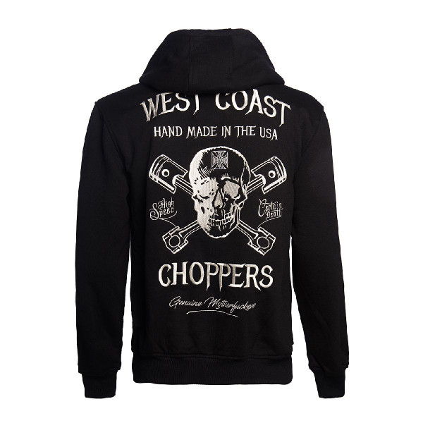 WCC West Coast Choppers Hoodie High-Speed Zip Black