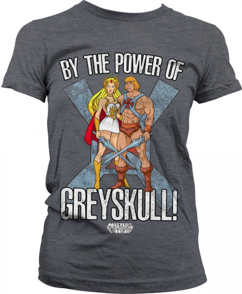 Masters Of The Universe By The Power Of Greyskull Girly Tee Damen T-Shirt Dark-Heather