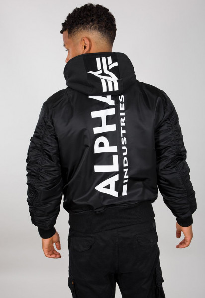 Alpha Industries Jacke MA-1 ZH Back Print Black/White