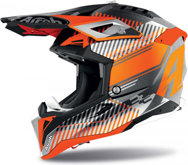 Airoh Crosshelm Aviator 3 Wave Orange Matt