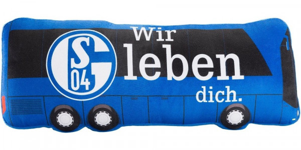 FC Schalke 04 S04 Kissen Mannschaftsbus Plüsch Fußball Blau