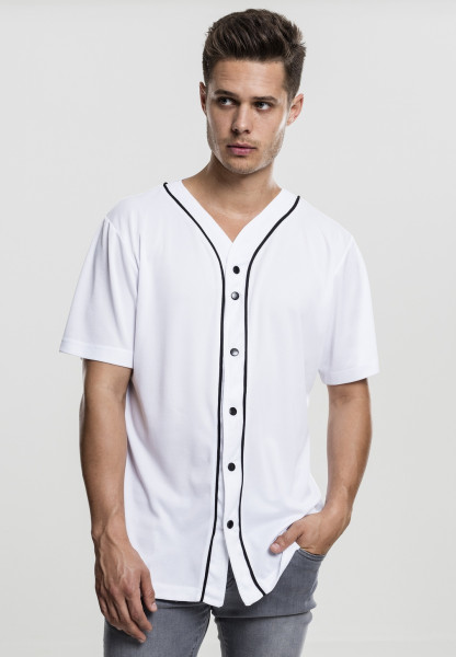 Urban Classics T-Shirt Baseball Mesh Jersey White/Black