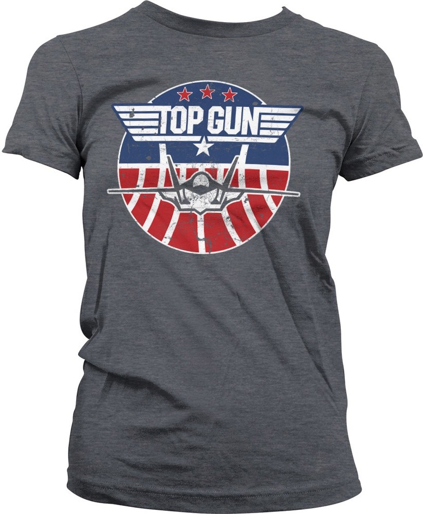 Top Gun Tomcat Girly Tee Damen T-Shirt Dark-Heather - Damen