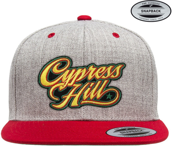 Cypress Hill Premium Snapback Cap Heather-Grey-Red
