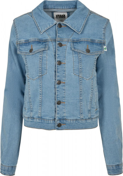 Urban Classics Damen Ladies Organic Denim Jacket Clearblue Bleached