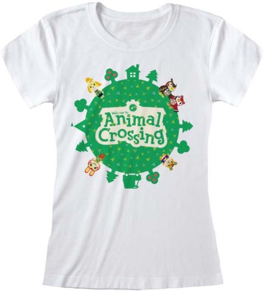 Nintendo Animal Crossing - Logo Damen Shirt White