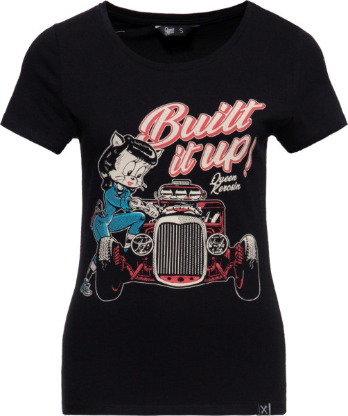 Queen Kerosin Damen Print T-Shirt "Built It Up" QKI31001