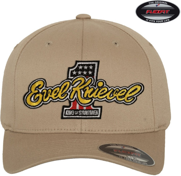 Evel Knievel King Of Stuntmen Flexfit Cap Khaki