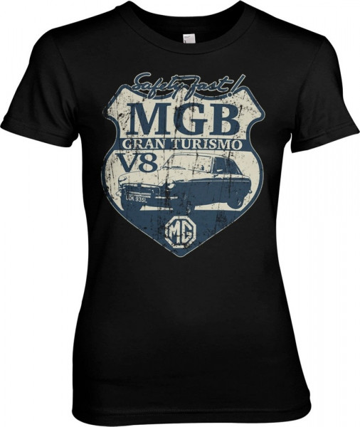 MG MGB Gran Turismo Girly Tee Damen T-Shirt Black