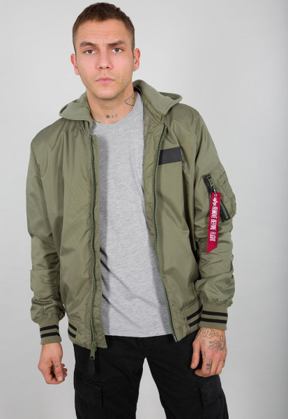 Alpha Industries MA-1 TT Hood Defense Jacke Olive