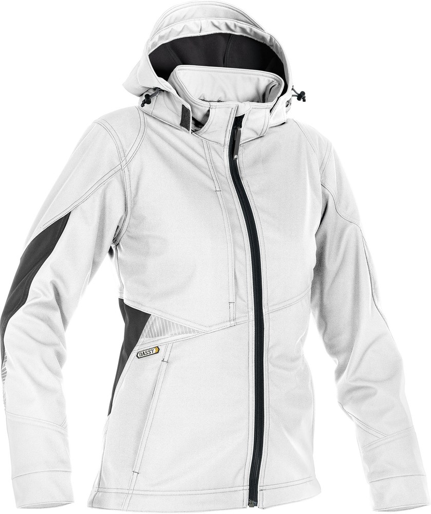 Dassy Softshell-Jacke für Damen Gravity Women PES21 Weiß/Anthrazitgrau - Damen