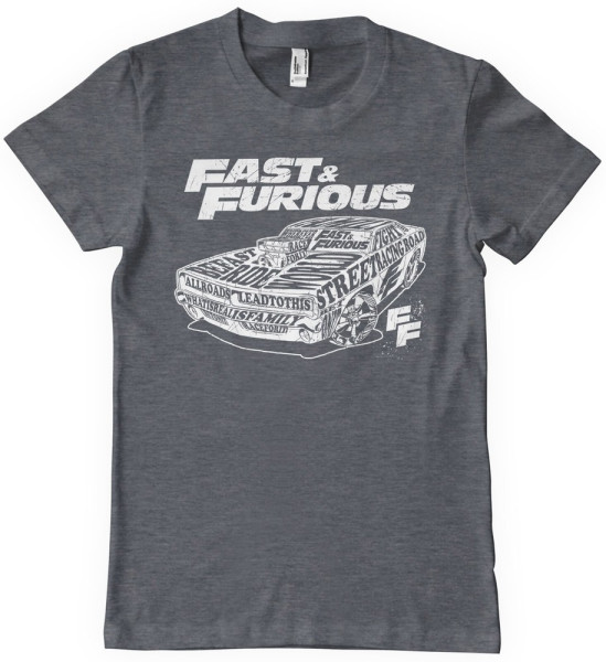 The Fast and the Furious Fluid Of Speed T-Shirt Dark/Heather