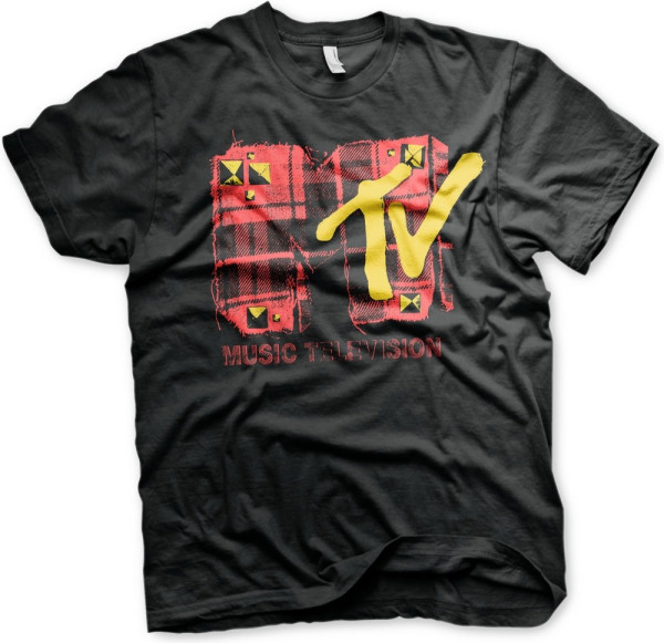 Plaid MTV T-Shirt Black