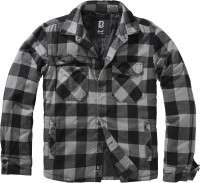Brandit Herren Jacke Lumber Jacket Black+Charcoal