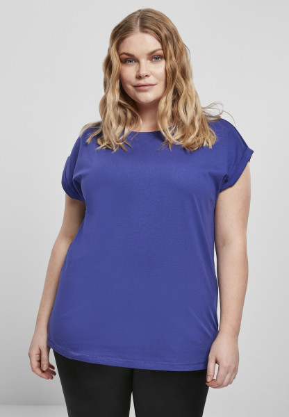 Urban Classics Female Shirt Ladies Extended Shoulder Tee Bluepurple
