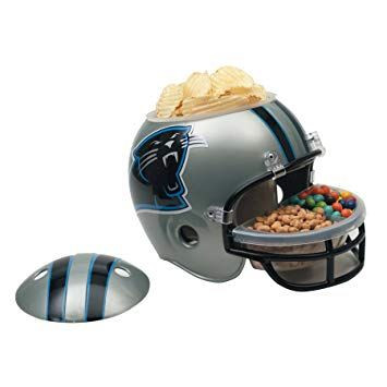 Carolina Panthers Snack Helmet American Football NFL Silver