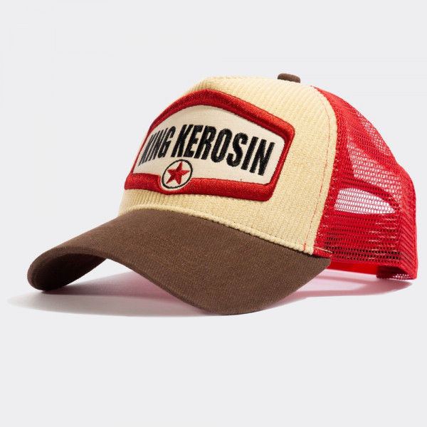 King Kerosin Trucker Cap mit Cord-Front 280348 Beige