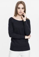 Urban Classics Damen Pullover Ladies Wideneck Crewneck TB607