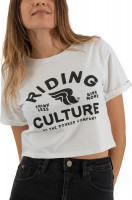 Riding Culture by Rokker Damen Shirt Ride More Crop Top White