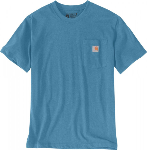 Carhartt K87 Pocket S/S T-Shirt Blue Lagoon Heather