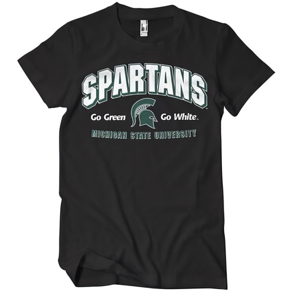 Michigan State University Spartans - Go Green Go White T-Shirt Black