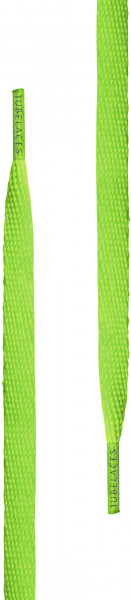 Tubelaces Schnürsenkel White Flat Neongreen