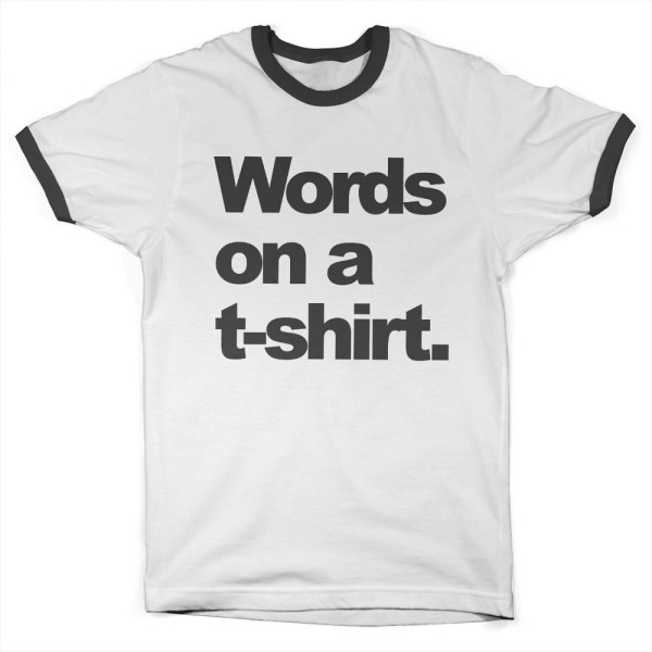 Hybris Words On A T-Shirt Ringer Tee White-Black