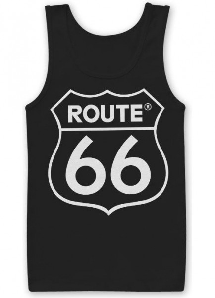 Route 66 Logo Tank Top Black