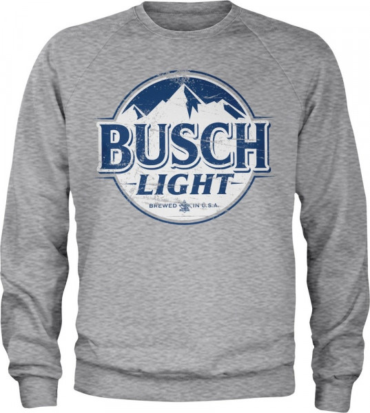 Busch Light Beer Vintage Logo Sweatshirt Heather-Grey