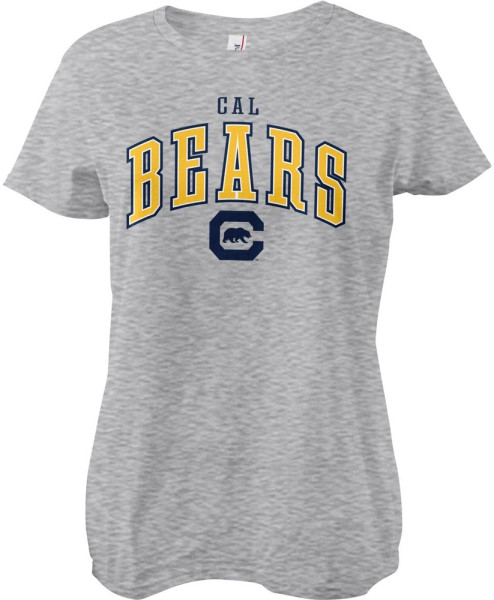 Berkeley University of California Bears Big Patch Girly Tee Damen T-Shirt Heather-Grey