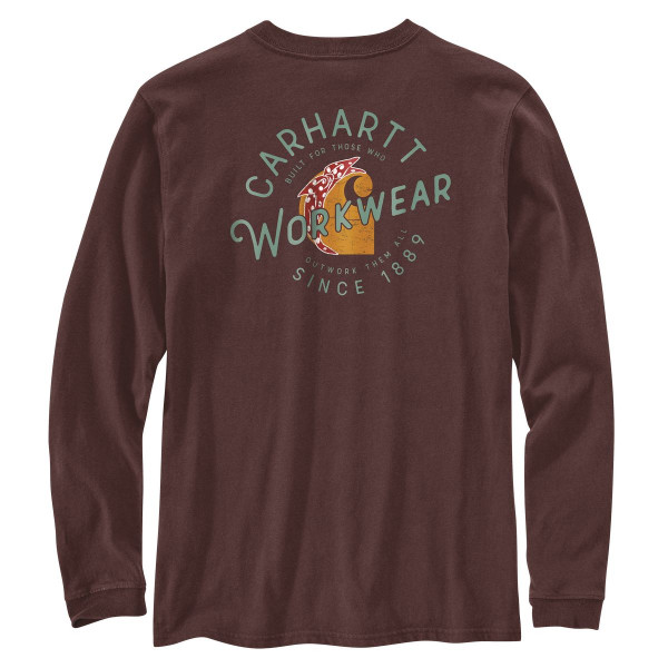 Carhartt Damen Workwear Graphic Pocket T-Shirt Deep Wine