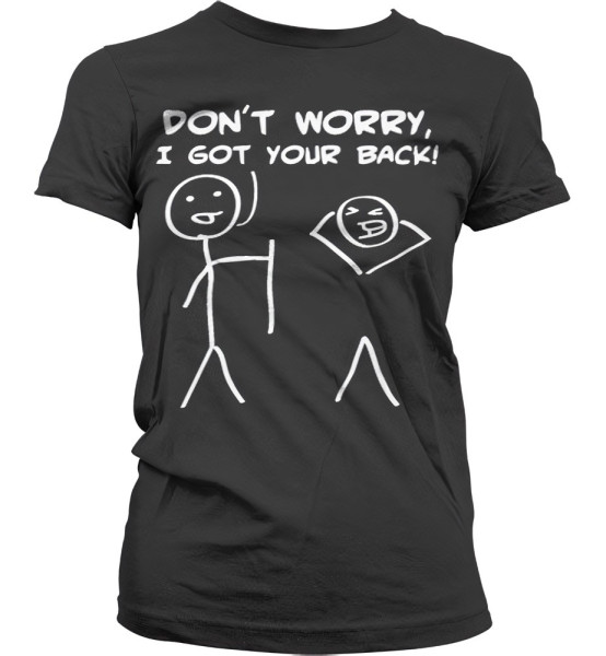 Hybris Don't Worry, I Got Your Back! Girly T-Shirt Damen Black
