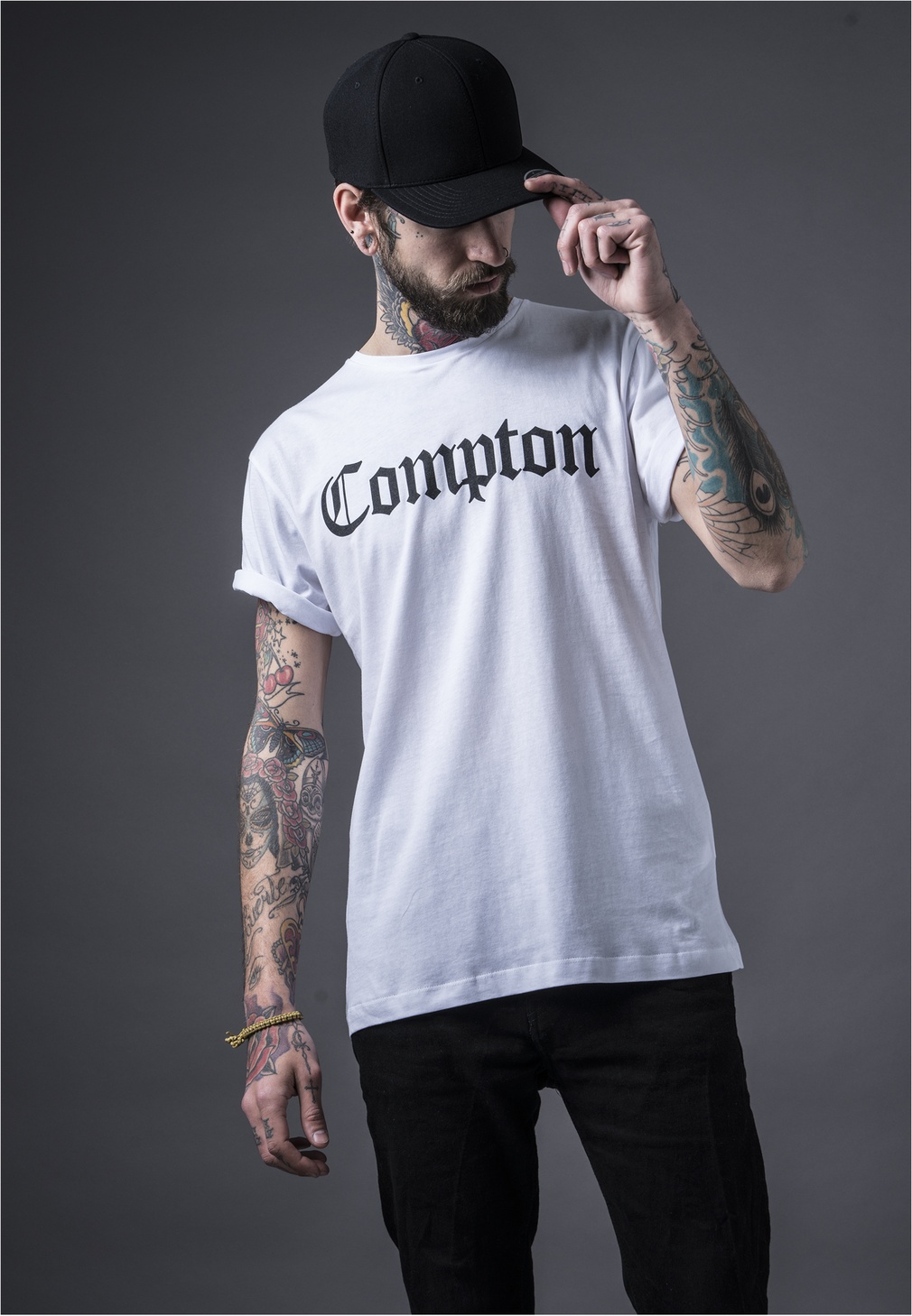 Mister Tee T-Shirt Compton Tee White T-Shirts Tops Men