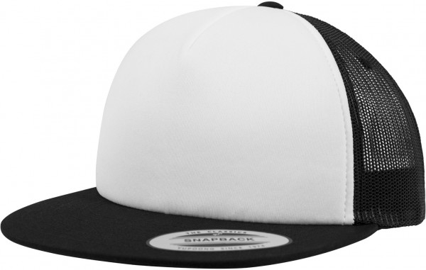 Flexfit Cap Foam Trucker with White Front Black/White/Black