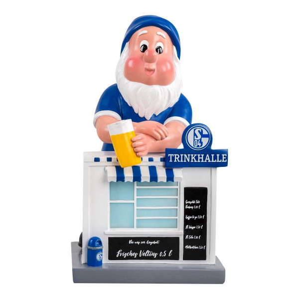 FC Schalke 04 S04 Gartenzwerg Trinkhalle Fussball 1. Bundesliga Blue