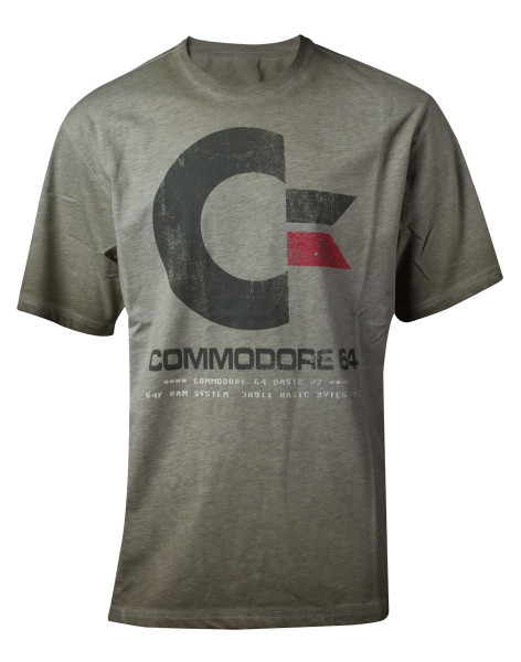 COMMODORE/C64 T-shirt 64K Vintage Men's Green