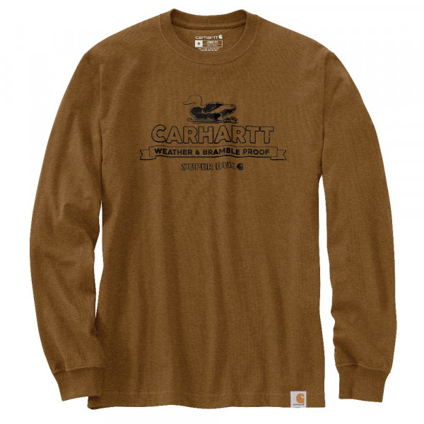 Carhartt Longsleeve Super Dux Graphic L/S T-Shirt Oiled Walnut Heather